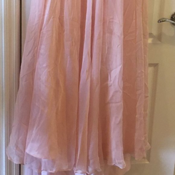 Rose color Dress with Sequins chiffon material - Picture 2 of 4